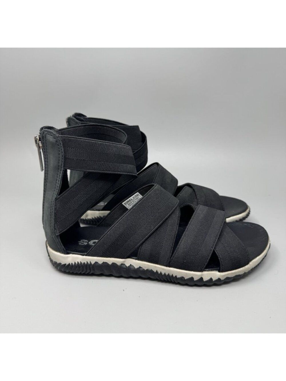 Sorel Out N About Plus Strap Black Sandals Size 7 Women’s